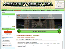 Tablet Screenshot of minecraft-addict.com